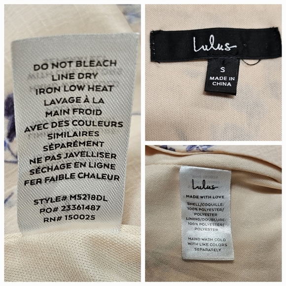 Lulu's Made With Love Small Blush Peach Floral Wrap Casual Mini Short Dress - Picture 15 of 15